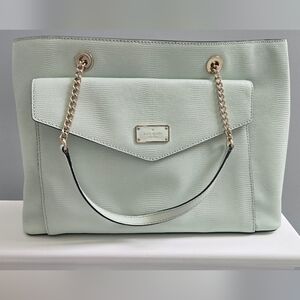 Kate Spade Mint Shoulder Bag with Gold Chain